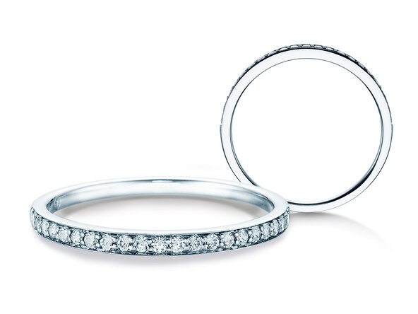 Verlobungsring Alliance in 18K Weißgold mit Diamanten 0,21ct G/SI