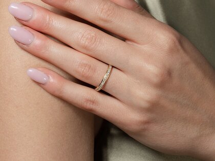 Verlobungsring Alliance in 18K Gelbgold mit Diamanten 0,39ct G/SI