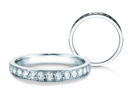 Verlobungsring Alliance in 18K Weißgold mit Diamanten 0,39ct G/SI