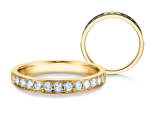 Verlobungsring Alliance in 18K Gelbgold mit Diamanten 0,39ct G/SI