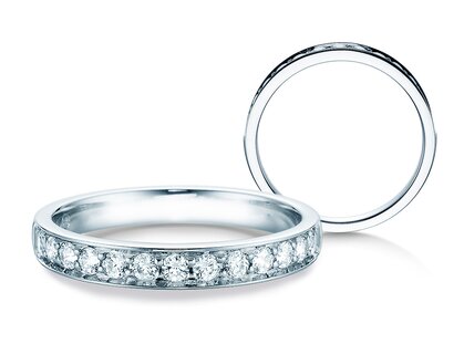 Verlobungsring Alliance in Platin 950/- mit Diamanten 0,39ct G/SI