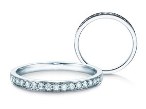 Verlobungsring Alliance-/Eternity in 9K Weißgold mit Diamanten 0,255ct G/SI