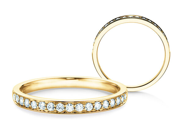 Verlobungsring Alliance in 18K Gelbgold mit Diamanten 0,255ct G/SI