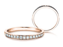 Verlobungsring Alliance-/Eternity in 9K Roségold mit Diamanten 0,255ct G/SI