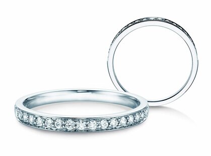 Verlobungsring Alliance in Platin 950/- mit Diamanten 0,255ct G/SI