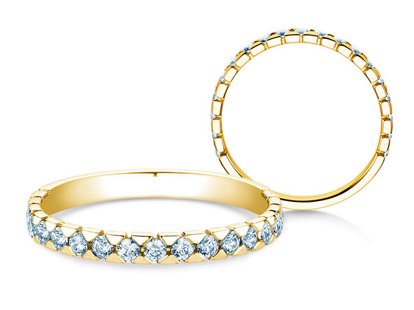 Verlobungsring Balance in 9K Gelbgold mit Diamanten 0,50ct G/SI