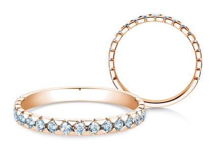 Verlobungsring Balance in 14K Roségold mit Diamanten 0,50ct G/SI