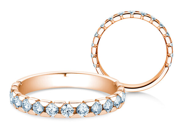 Verlobungsring Balance in 14K Roségold mit Diamanten 0,75ct G/SI