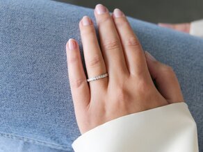 Verlobungsring Balance in 9K Weißgold mit Diamanten 0,50ct G/SI