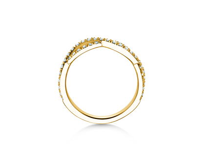 Verlobungsring Diamond Curve in 14K Gelbgold mit Diamant 0,40ct G/SI