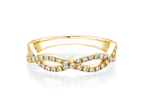 Verlobungsring Diamond Curve in 14K Gelbgold mit Diamant 0,40ct G/SI