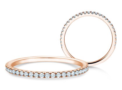 Verlobungsring Dusk in 14K Roségold mit Diamanten 0,25ct G/SI