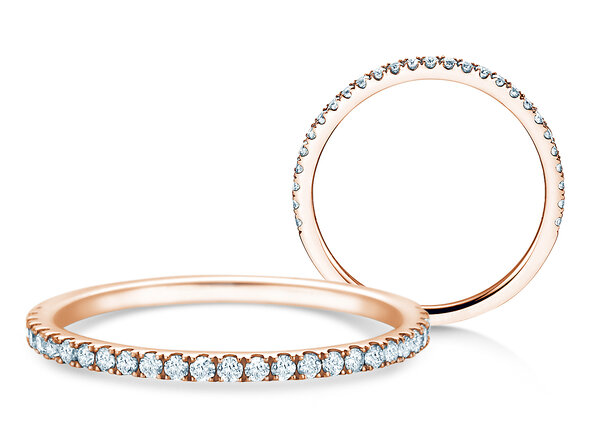 Verlobungsring Dusk in 9K Roségold mit Diamanten 0,25ct G/SI