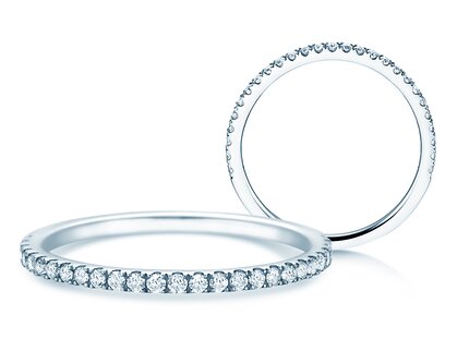 Verlobungsring Dusk in 9K Weißgold mit Diamanten 0,25ct G/SI