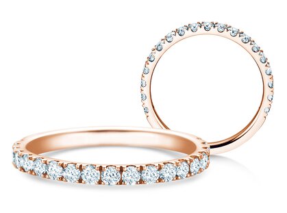 Verlobungsring Dusk in 9K Roségold mit Labordiamanten 0,55ct E/VS