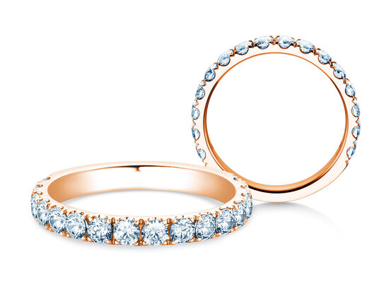 Verlobungsring Dusk in 9K Roségold mit Diamanten 0,96ct G/SI