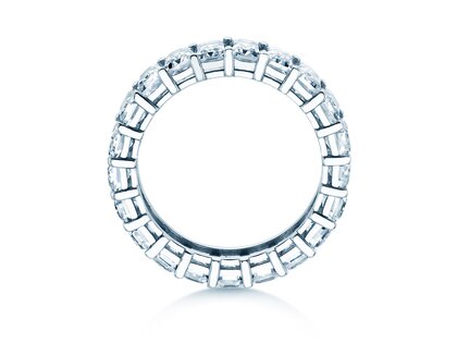 Verlobungsring Emerald Cut Eternity in 9K Weißgold mit Labordiamanten 2,00ct E/VS