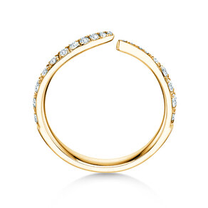 Verlobungsring Flow Pavé in 14K Gelbgold mit Diamanten 0,51ct G/SI