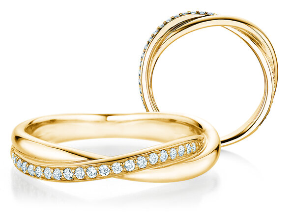 Verlobungsring Forever Us Diamonds in 18K Gelbgold mit Diamanten 0,20ct G/SI