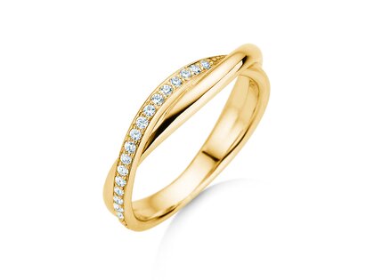 Verlobungsring Forever Us Diamonds in 18K Gelbgold mit Diamanten 0,20ct G/SI
