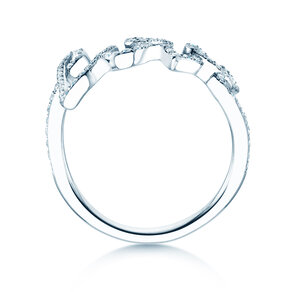 Ring Love Diamonds Pavé in 14K Weißgold mit Diamanten 0,37ct G/SI