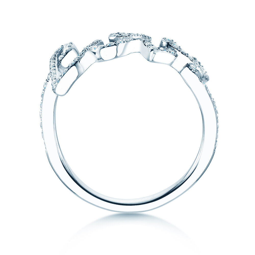 Ring Love Diamonds Pavé in 14K Weißgold mit Diamanten 0,37ct G/SI