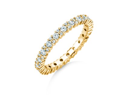 Verlobungsring  Eternityring Morse in 14K Gelbgold mit Diamanten 0,84ct G/SI
