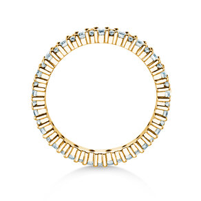 Verlobungsring  Eternityring Morse in 14K Gelbgold mit Diamanten 0,84ct G/SI