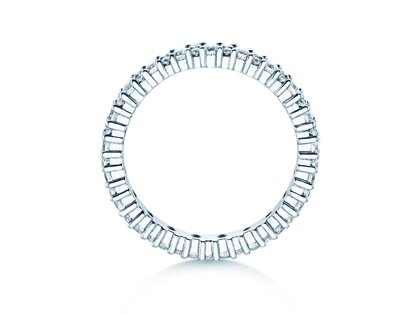 Verlobungsring  Eternityring Morse in 14K Weißgold mit Diamanten 0,84ct G/SI