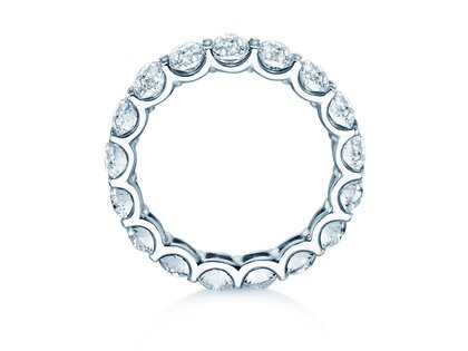 Verlobungsring Oval Cut Infinity in 9K Weißgold mit Diamanten 1,84ct G/SI