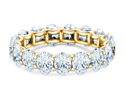 Verlobungsring Oval Cut Infinity in 9K Gelbgold mit Labordiamanten 1,84ct E/VS