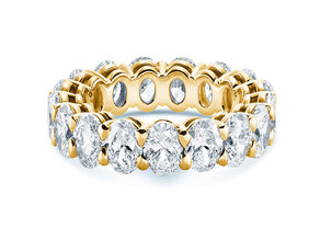 Verlobungsring Oval Cut Infinity in 14K Gelbgold mit Diamanten 1,84ct G/SI