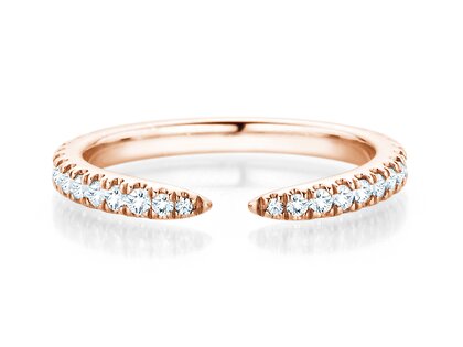 Verlobungsring Peak in 18K Roségold mit Diamanten 0,36ct G/SI