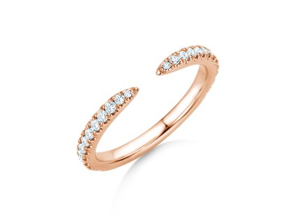 Verlobungsring Peak in 18K Roségold mit Diamanten 0,36ct G/SI