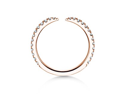 Verlobungsring Peak in 18K Roségold mit Diamanten 0,36ct G/SI