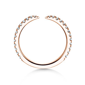 Verlobungsring Peak in 18K Roségold mit Diamanten 0,36ct G/SI