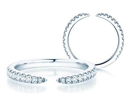 Verlobungsring Peak in 18K Weißgold mit Diamanten 0,36ct G/SI