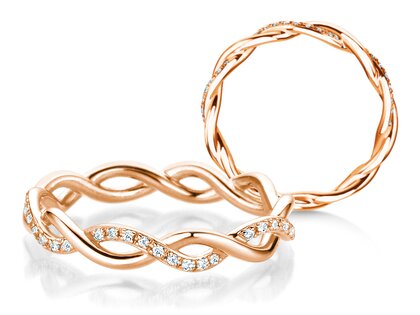 Verlobungsring Sparkling Curve in 14K Roségold