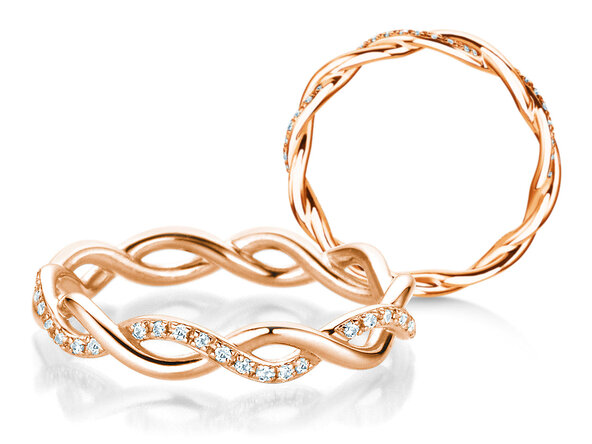Verlobungsring Sparkling Curve in 14K Roségold