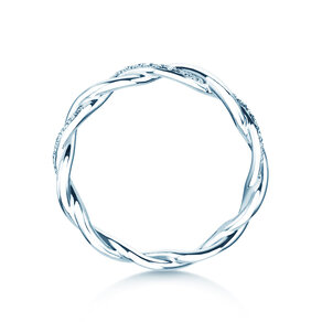 Verlobungsring Sparkling Curve in 14K Weißgold mit Diamanten 0,14ct G/SI