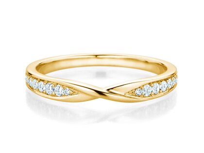 Verlobungsring Spin Diamonds in 14K Gelbgold mit Diamanten 0,21ct G/SI