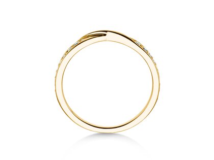 Verlobungsring Spin Diamonds in 14K Gelbgold mit Diamanten 0,21ct G/SI