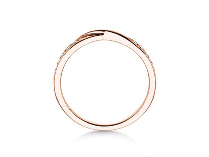 Verlobungsring Spin Diamonds in 14K Roségold mit Diamanten 0,21ct G/SI
