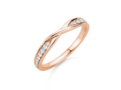 Verlobungsring Spin Diamonds in 14K Roségold mit Diamanten 0,21ct G/SI