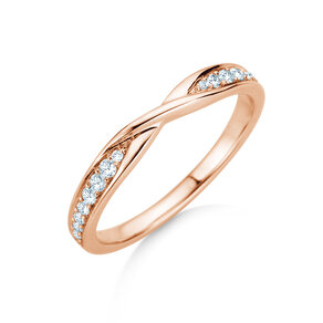 Verlobungsring Spin Diamonds in 14K Roségold mit Diamanten 0,21ct G/SI