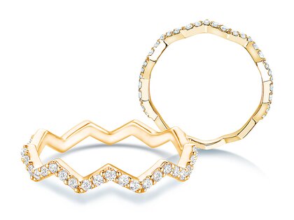 Verlobungsring Tide in 14K Gelbgold mit Diamanten 0,29ct G/SI