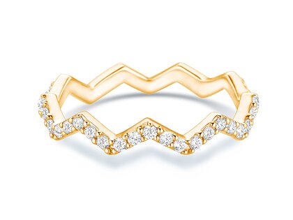Verlobungsring Tide in 14K Gelbgold mit Diamanten 0,29ct G/SI