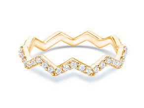 Verlobungsring Tide in 14K Gelbgold mit Diamanten 0,29ct G/SI