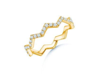 Verlobungsring Tide in 14K Gelbgold mit Diamanten 0,29ct G/SI