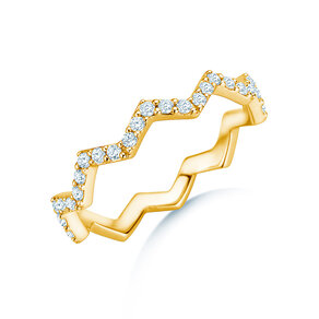 Verlobungsring Tide in 14K Gelbgold mit Diamanten 0,29ct G/SI